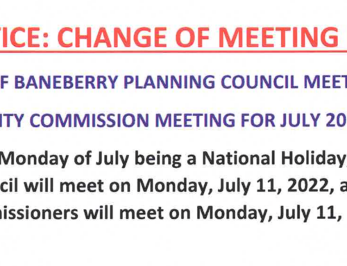City Meetings scheduled Monday, July 11, 2022
