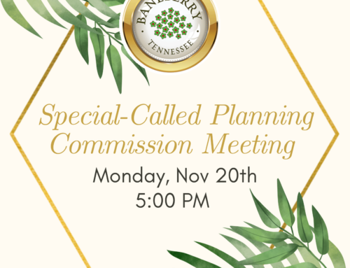 Special Called Planning Commission Meeting: Nov 20 [CLICK HERE]