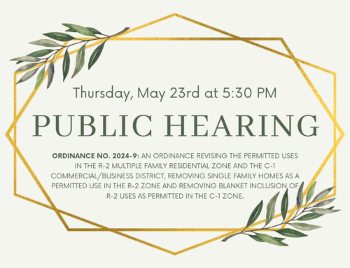 Public Hearing: May 23 [TIME CHANGE]