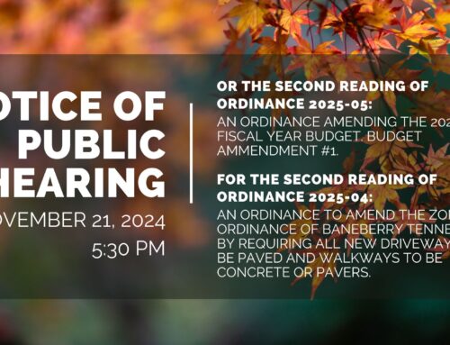 Notice of Public Hearing: Nov 21