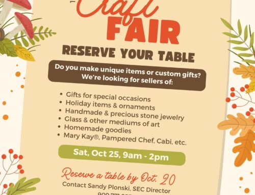 Craft Fair [Crafters, Reserve a Table]: Oct 25