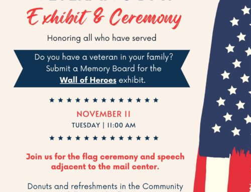 Veteran’s Day Ceremony: Nov 11